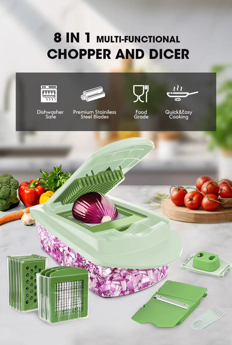 Hot Selling Kitchen Accessories Manual Mandoline Slicer Food Onion Cutter Veggie Dicer Multifunctional Vegetable Chopper