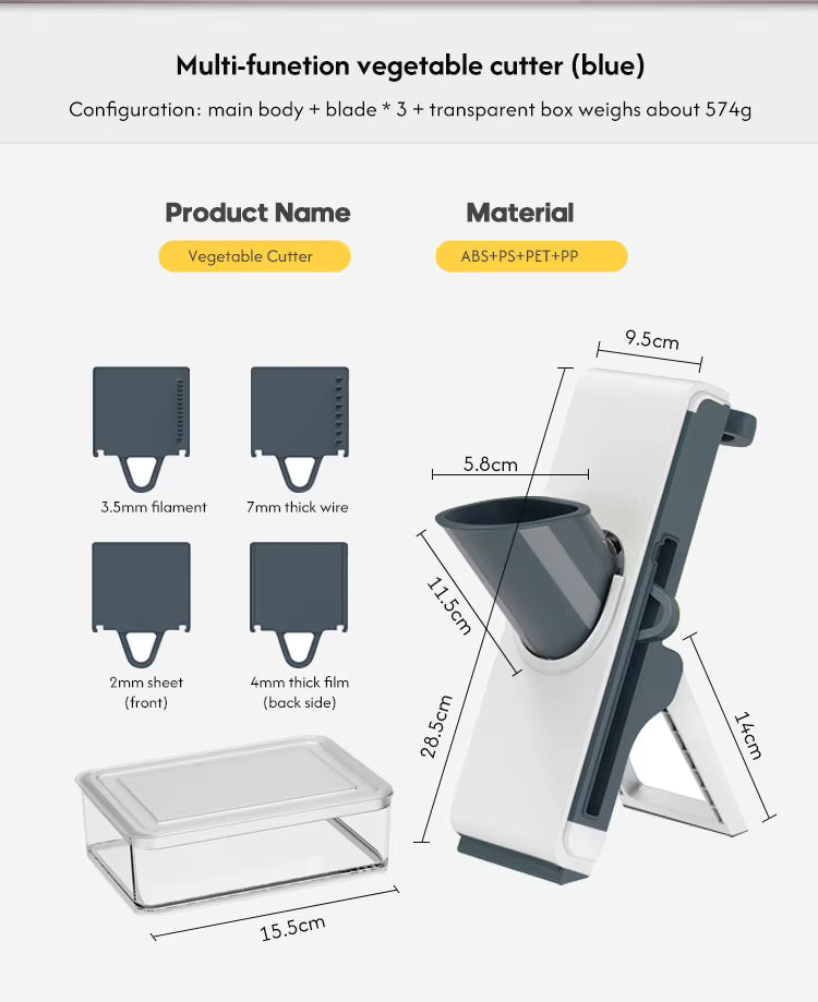 Kitchen Gadgets Safe Slice Simple Eco-Friendly Mandoline Slicer Plastic Multi-slicer Vegetable Cutter
